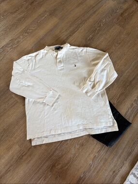 Polo by Ralph Lauren Cream Long-Sleeve Henley Shirt